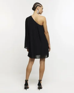 River Island plisse one shoulder shift mini dress< Dresses