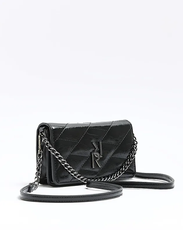 River Island quilted chain cross body bag< Bags, Purses & Luggage