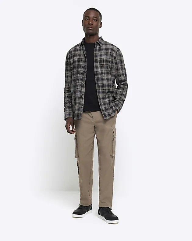 River Island regular fit check shirt< Shirts
