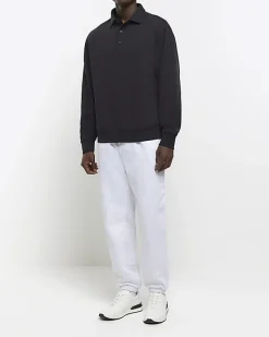 River Island regular fit collared rugby polo< Polo Shirts