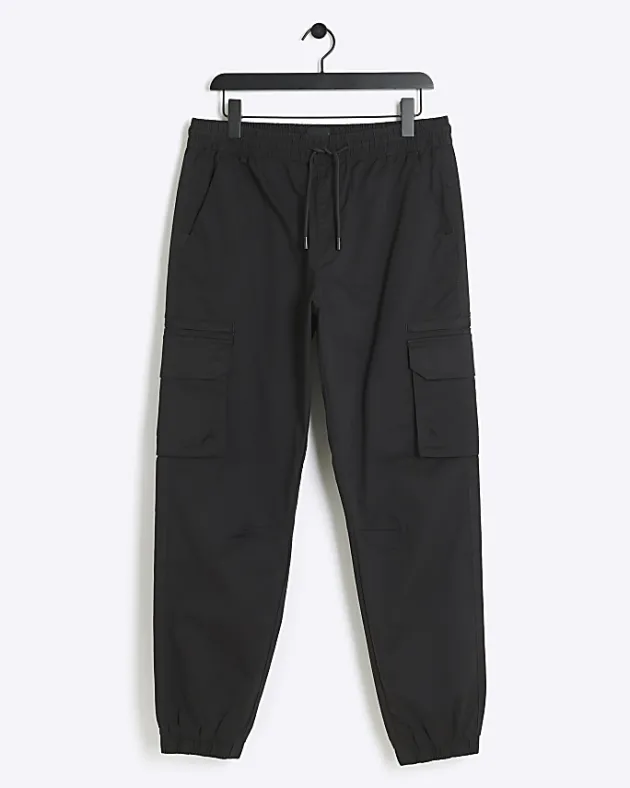 River Island regular fit cuffed cargo trousers< Trousers