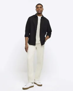 River Island regular fit linen blend shirt< Shirts