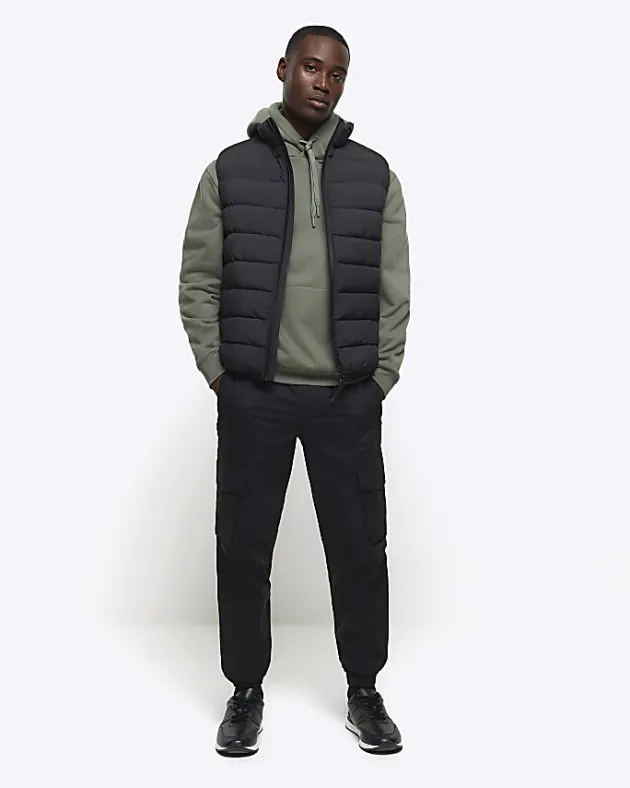 River Island regular fit quilted puffer gilet< Essentials