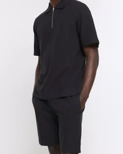 River Island regular fit textured smart shorts< Shorts