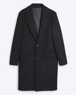 River Island regular fit wool blend premium coat< Essentials