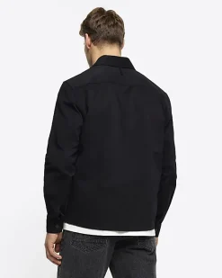 River Island regular fit zip up overshirt< Shirts