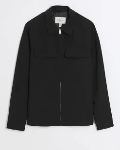 River Island regular fit zip up smart shacket< Shirts