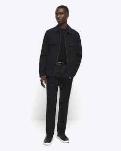 River Island regular fit zip up smart shacket< Shirts