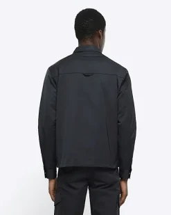 River Island regular fit zip up tech shacket< Shirts