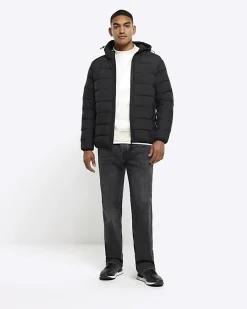 River Island regular hooded quilted puffer jacket< Essentials