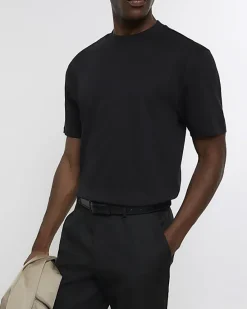 River Island RI Studio slim fit high neck t-shirt< Essentials