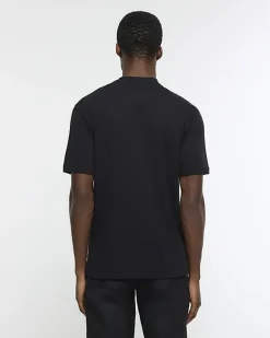 River Island RI Studio slim fit high neck t-shirt< Essentials