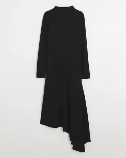 River Island rib asymmetric bodycon midi dress< Dresses