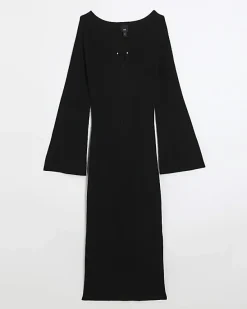 River Island rib long sleeve bodycon midi dress< Dresses