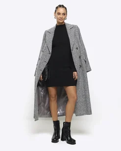 River Island rib puff sleeve jumper mini dress< Dresses