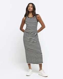River Island rib stripe bodycon midi dress< Dresses