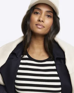 River Island rib stripe bodycon midi dress< Dresses