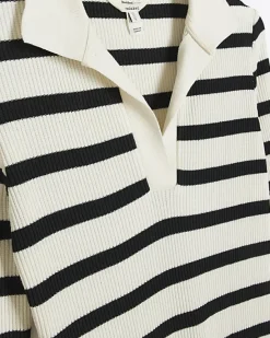 River Island rib stripe collared bodycon maxi dress< Dresses