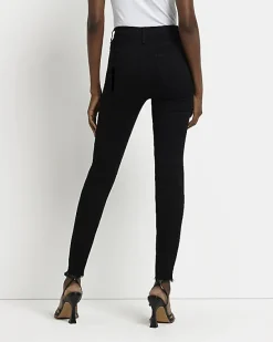 River Island ripped high waisted skinny jeans< Jeans