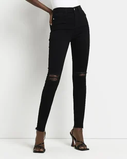 River Island ripped high waisted skinny jeans< Jeans