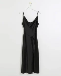 River Island satin belted slip midi dress< Dresses