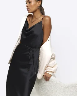 River Island satin cowl neck slip midi dress< Dresses