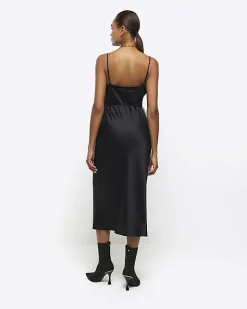 River Island satin cowl neck slip midi dress< Dresses