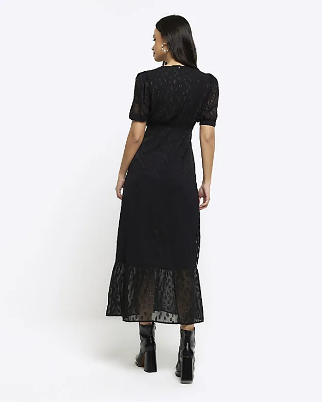 River Island satin textured skater midi dress< Dresses