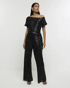 River Island sequin tie side jumpsuit< Jumpsuits & Playsuits