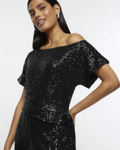 River Island sequin tie side jumpsuit< Jumpsuits & Playsuits