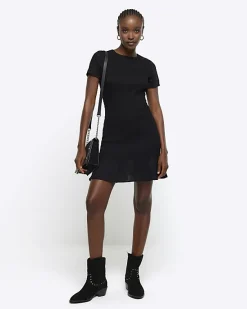 River Island shirred peplum t-shirt mini dress< Dresses