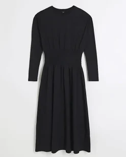 River Island shirred waist midi dress< Dresses