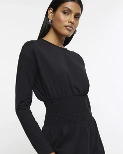 River Island shirred waist midi dress< Dresses