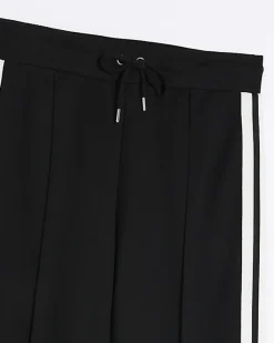 River Island side stripe wide leg joggers< Trousers