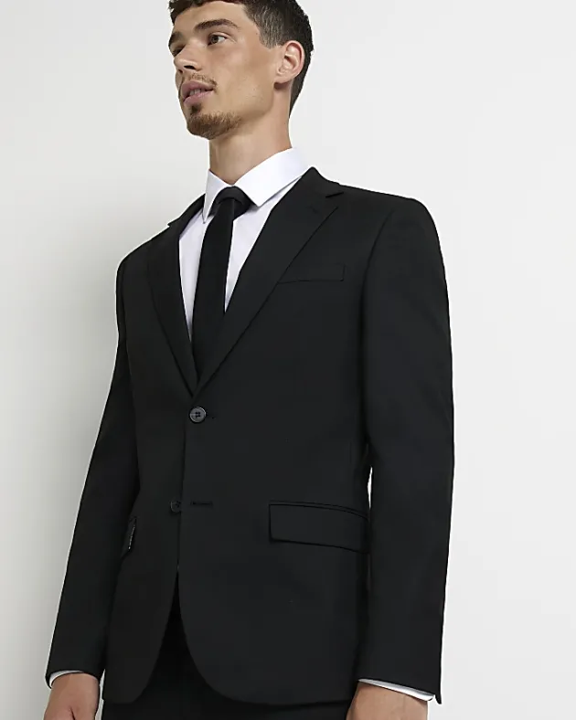 River Island skinny fit twill suit jacket< Suits