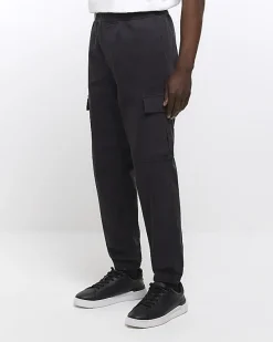 River Island slim fit cuffed cargo trousers< Trousers