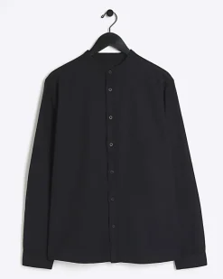 River Island slim fit grandad collar shirt< Shirts
