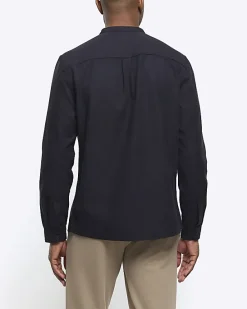 River Island slim fit grandad collar shirt< Shirts