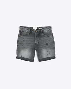 River Island slim fit ripped denim shorts< Shorts
