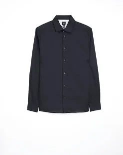 River Island slim fit sateen long sleeve shirt< Shirts