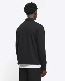 River Island slim fit textured zip up sweatshirt< Matching Sets