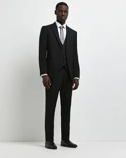 River Island slim fit twill suit trousers< Big & Tall