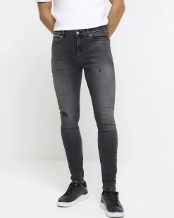 River Island spray on super skinny fit ripped jeans< Jeans