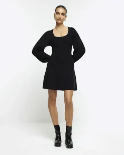 River Island square neck jumper mini dress< Dresses
