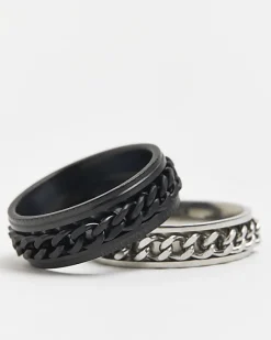 River Island stainless steel rings multipack< Jewellery & Watches