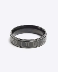 River Island stainless steel roman band ring< Jewellery & Watches