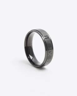 River Island stainless steel roman band ring< Jewellery & Watches