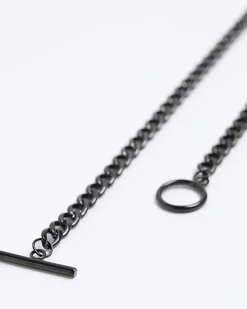 River Island stainless steel T bar necklace< Jewellery & Watches