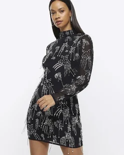 River Island star embellishment bodycon mini dress< Dresses