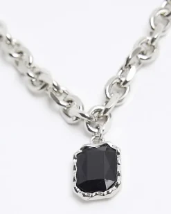 River Island Stone Pendant Necklace< Jewellery & Watches